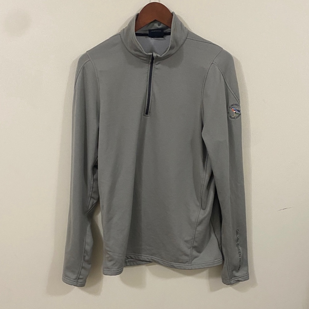 Men's Gray Zip-Up Sweater